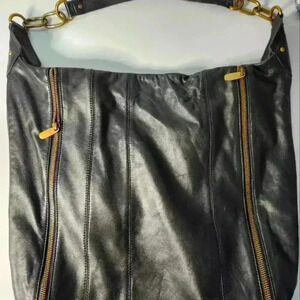 Black leather Hype purse